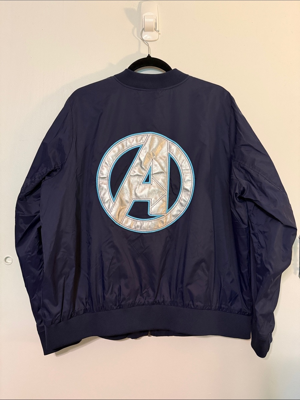 Torrid Marvel Avengers Her Universe Women’s Plus Navy Blue Logo Bomber Jacket